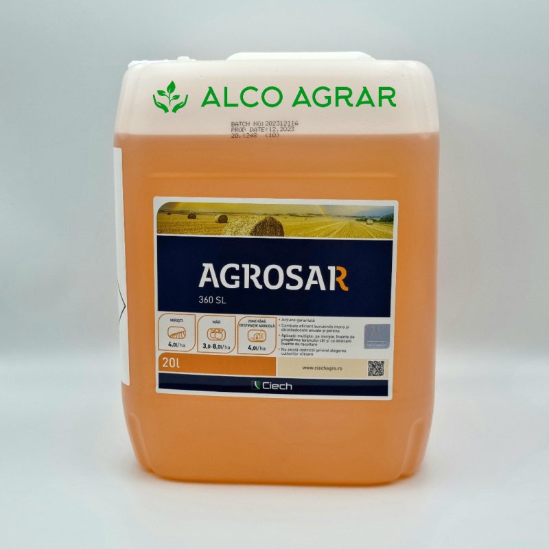 Erbicid total Agrosar 360 SL, Qemetica, 20 Litri