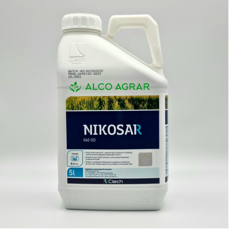 Erbicid Porumb NIKOSAR 060 OD, Ciech, postemegent, Nicosulfuron 60 g/l, 5 Litri
