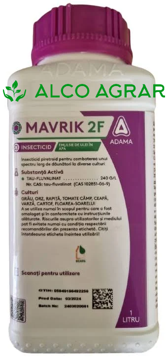 Insecticid cereale, orz, rapita, floarea-soarelui, pomi fructiferi, legume, MAVRIK 2 F, Adama, 1 L, contact